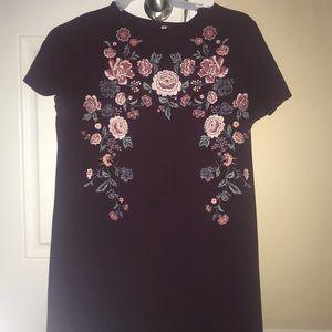 Plum colored floral dress